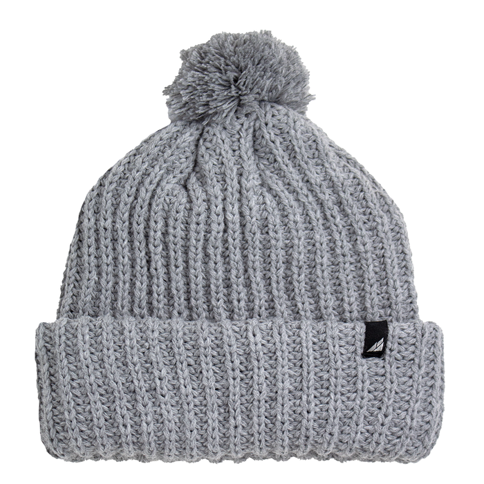 Child Acrylic Ribbed Cuff with Matching Pom Hat