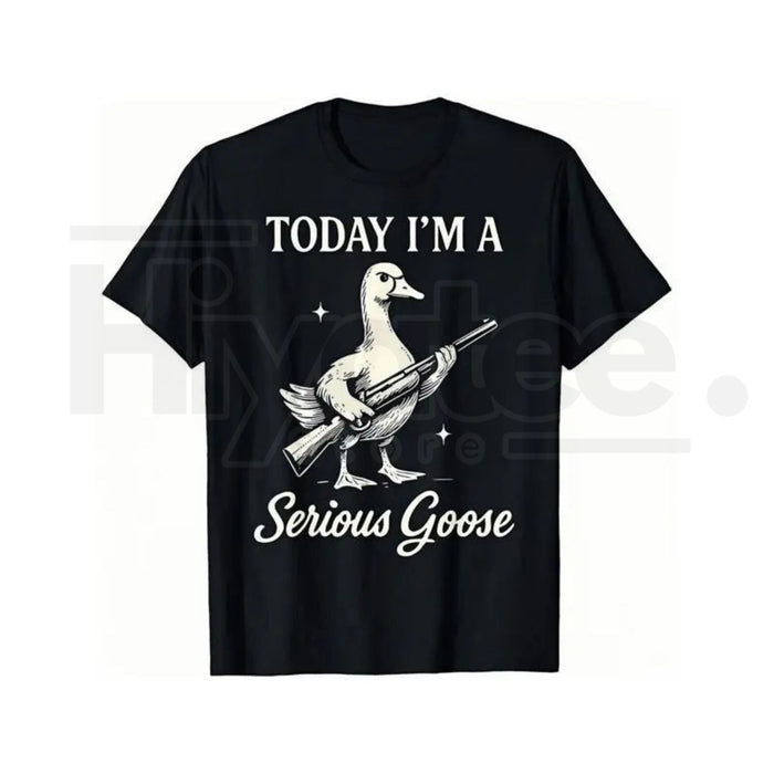 "Choose Violence" Serious Goose – Quirky Animal Art Funny Slogan Graphic