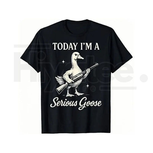 "Choose Violence" Serious Goose – Quirky Animal Art Funny Slogan Graphic
