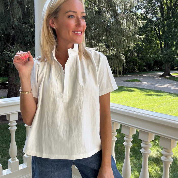 Christie Short Sleeve Collar Top