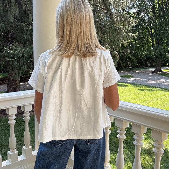 Christie Short Sleeve Collar Top