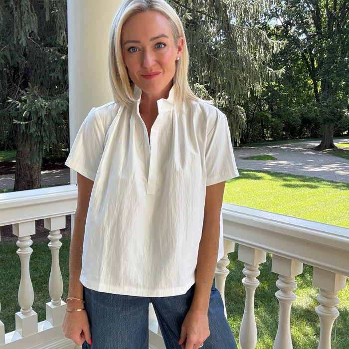 Christie Short Sleeve Collar Top