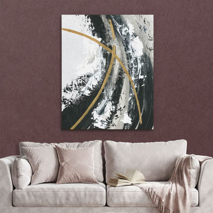 Circulation Theory - Abstract Wall Art in Black Frame