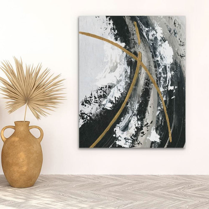 Circulation Theory - Modern Gold Canvas Wall Art