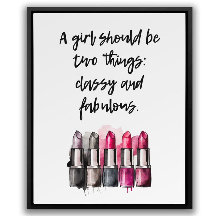 Classy And Fabulous - Lipstick Canvas Print