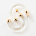 Clear Mini Hoop Earrings