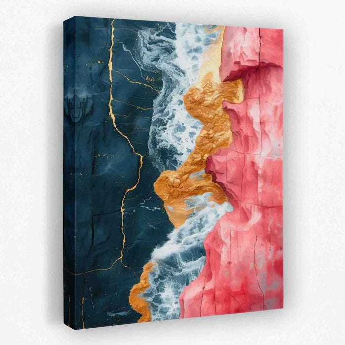Coastal Layers - Aerial Canvas Wall Art