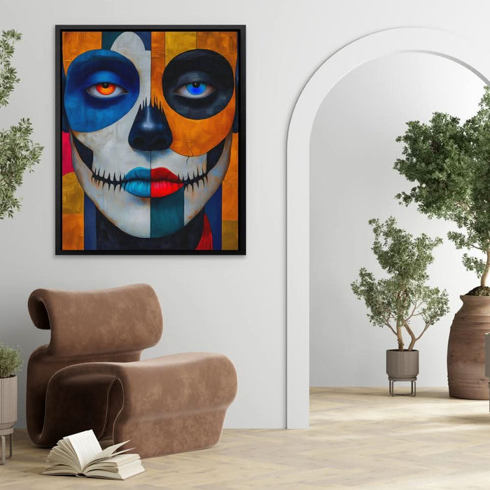 Colorful Day of the Dead - Dark Academia Art for Hallway