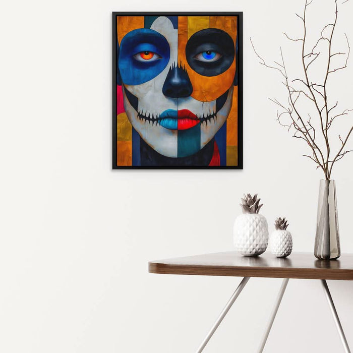 Colorful Day of the Dead - Modern Canvas Wall Art