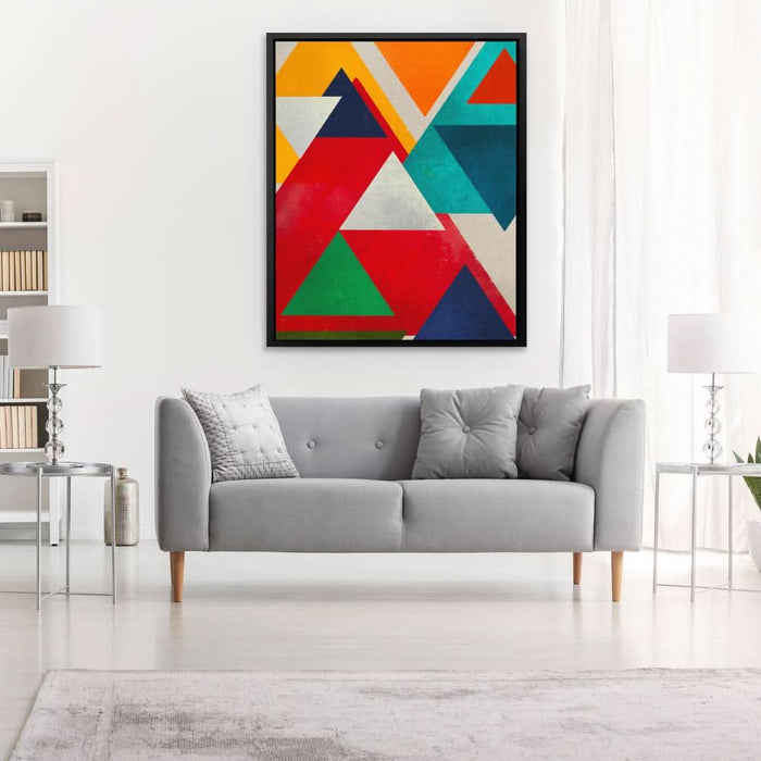 Colorful Triangles - Colorful Canvas Print