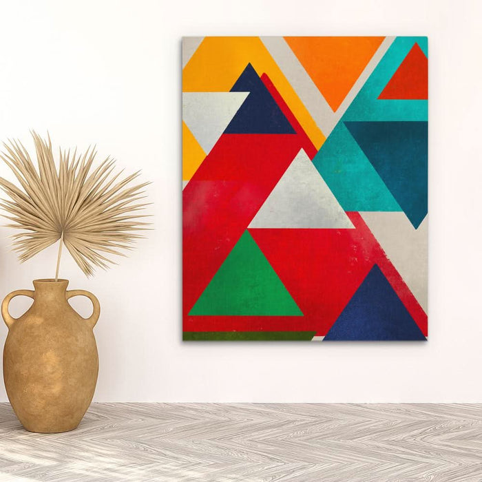 Colorful Triangles - Triangle Art for Living Room