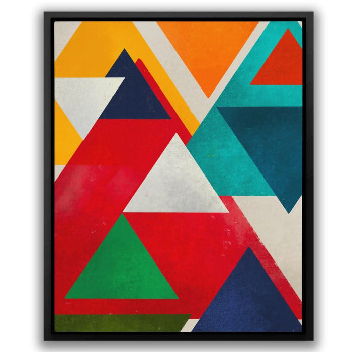 Colorful Triangles - Large Abstract Canvas Print