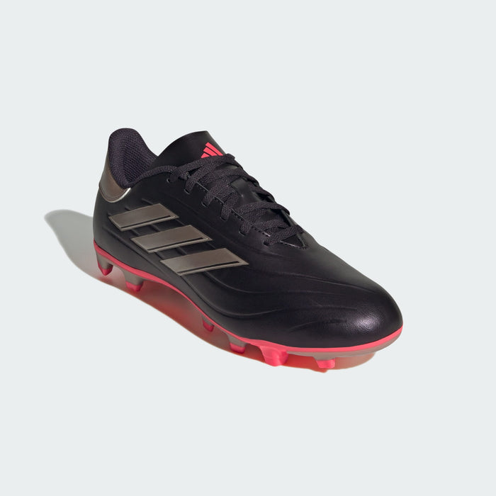 adidas Copa Pure 2 Club Flexible Ground Soccer Shoes | Aurora Black-Platinum Metallic-Turbo | Men's