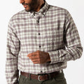 Cotton Flannel Sport Shirt - Grey Heather