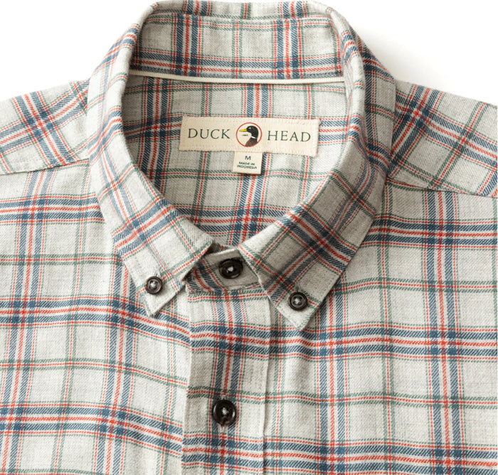 Cotton Flannel Sport Shirt - Grey Heather