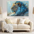 Courageous Blue Lion - Africa Canvas Wall Art