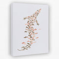 Crocodile in Ocean Forms - Animals Canvas Wall Art