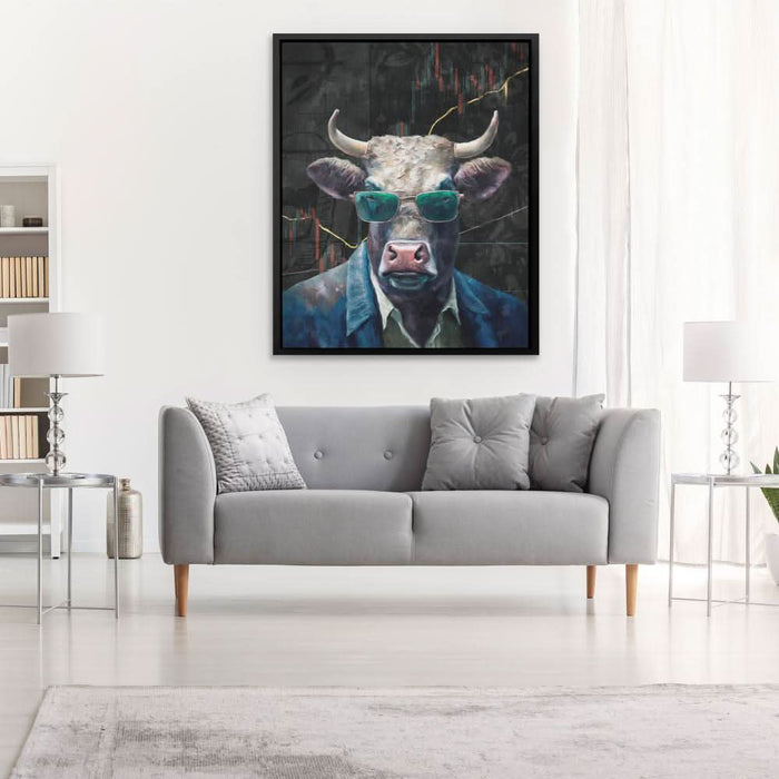 Crypto Bull - Framed Art Print