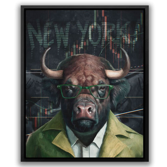 Crypto Bullish - Modern Wall Art in Black Frame