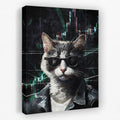 Crypto Cat - Cat Canvas Wall Art