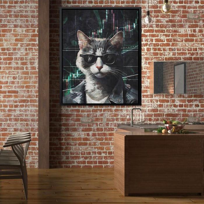 Crypto Cat - Cat Art for Living Room