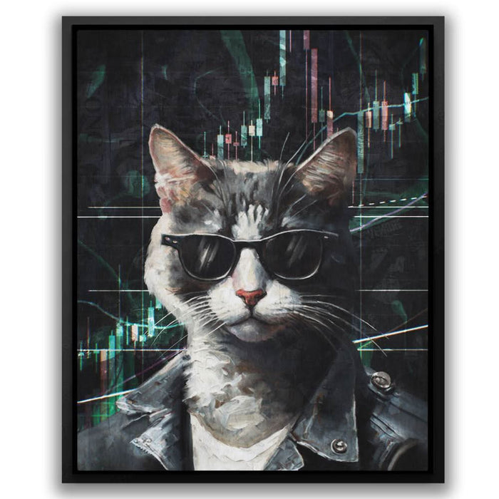 Crypto Cat - Canvas Wall Art