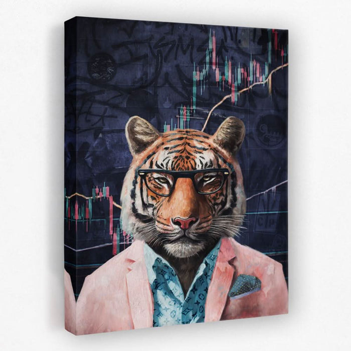 Crypto Tiger - Animals Canvas Wall Art