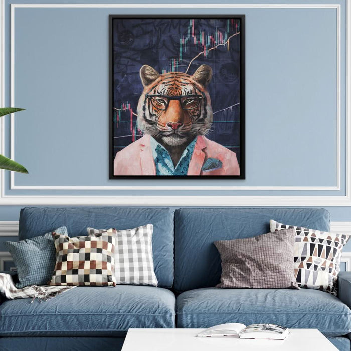 Crypto Tiger - Pink Crypto Canvas Print