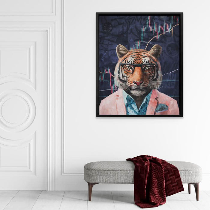 Crypto Tiger - Large Modern Canvas Print