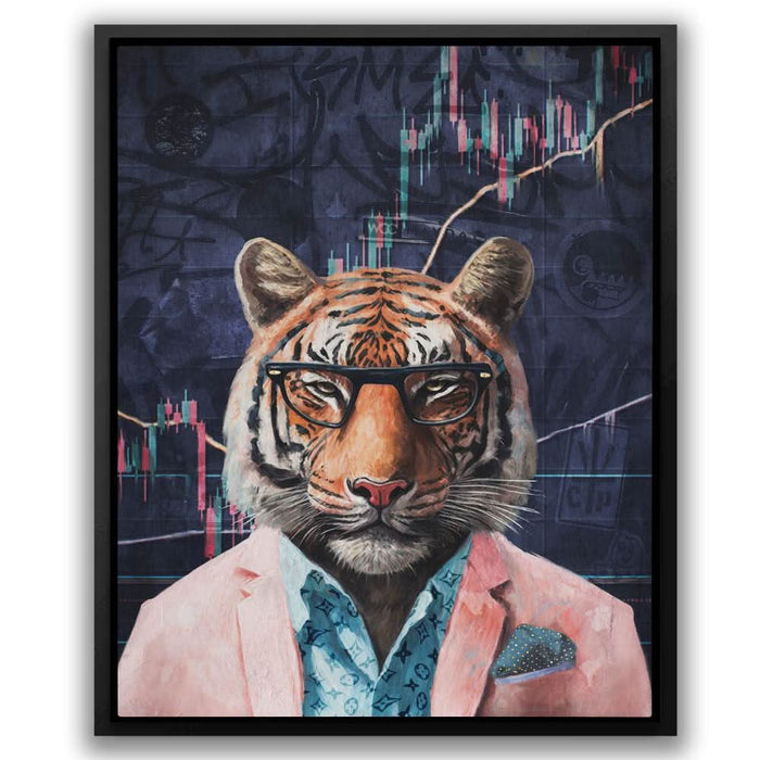 Crypto Tiger - Pink Wall Art for Living Room