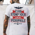 "Curb Stomp" Anti-Predator Graphic Tee – Bold Statement Streetwear