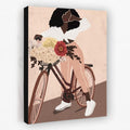 Cyclist Abstract - Bicycle Canvas Wall Art