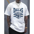 Dallas 1950s Football Graphic Men's T-Shirt – Cotton Crew Neck Sports Fan Tee