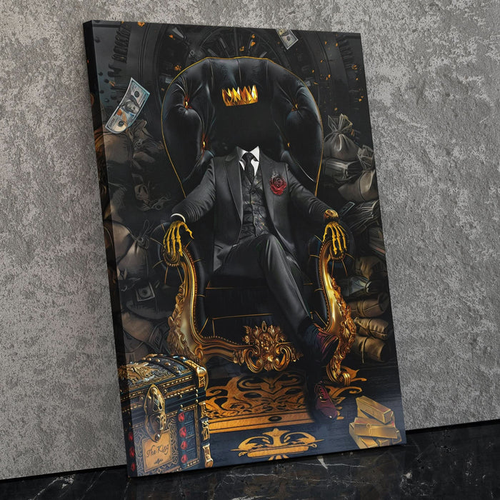 Dark Vault King - Black Entrepreneur Canvas Print