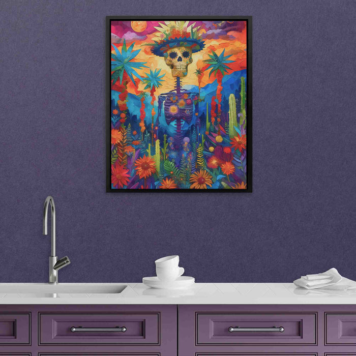 Day of the Dead - Psychedelic Colorful Canvas Wall Art