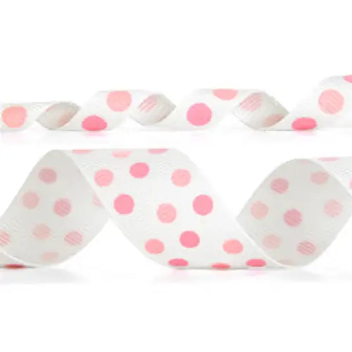 Dazzle Dots Grosgrain Ribbon - 3/8’’ x 20 yd / Light