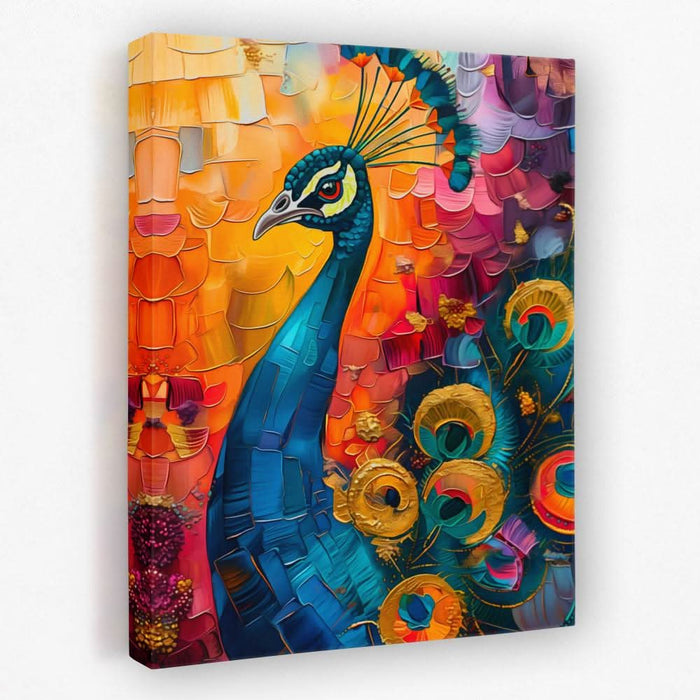Dazzling Display - Blue Bird Canvas Print