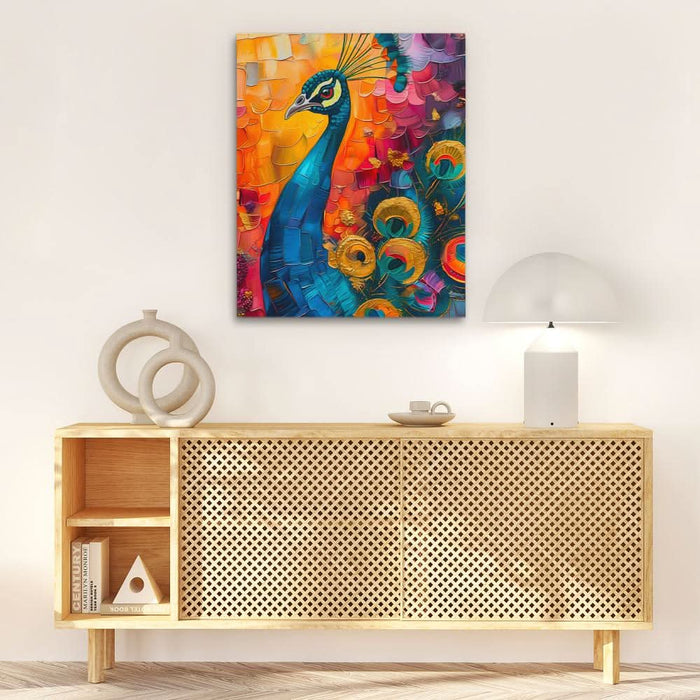 Dazzling Display - Blue Wall Art for Living Room