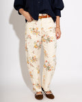 Delicate Blossom Print Wide-Leg Pants