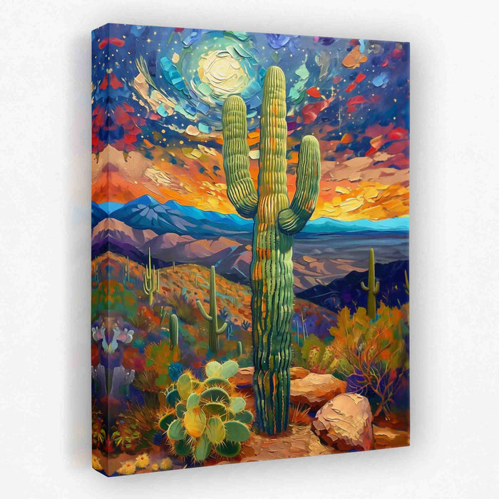 Desert Cactus - Cactus Canvas Wall Art