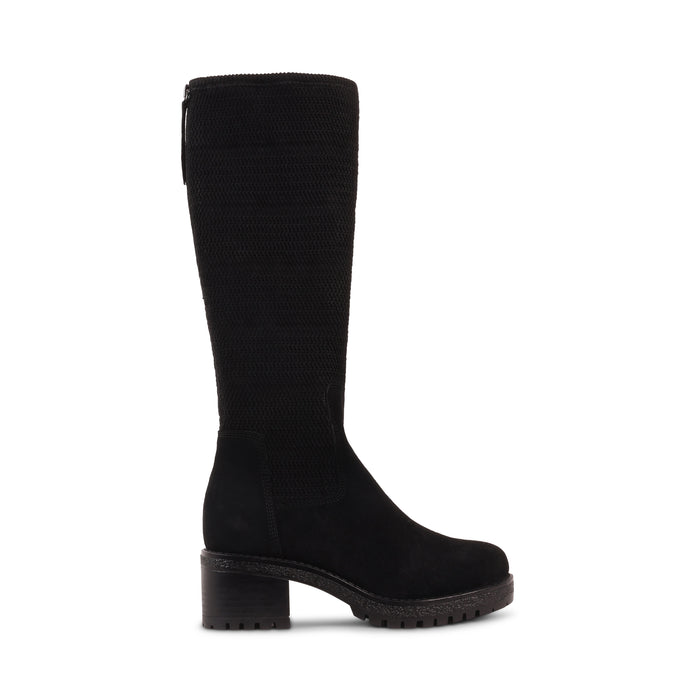 DESIRAS BLACK SUEDE WATERPROOF BOOT