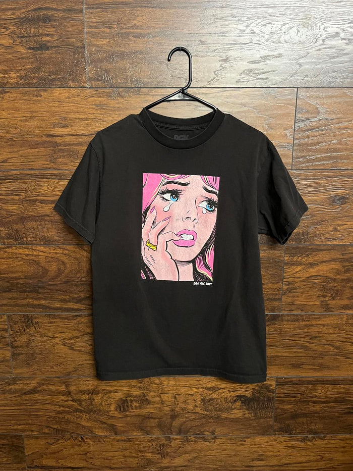 DGK Skate Tee - DGK All Day Crying Pop Art Girl T-shirt - M