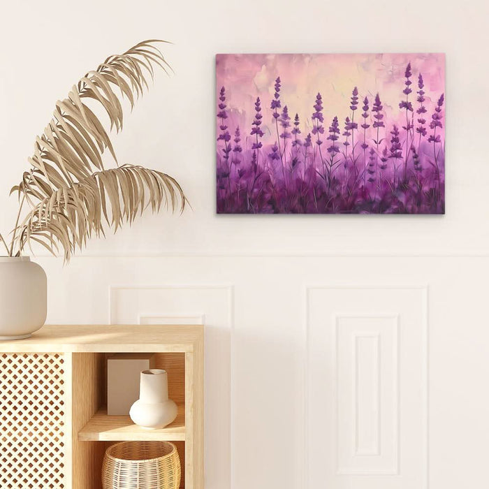 Divine Florals - Pastel Fuchsia Canvas Print