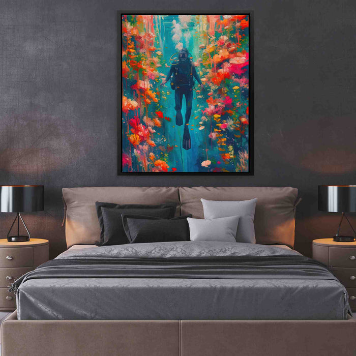 Diving in Life - Large Maximalist Canvas Print