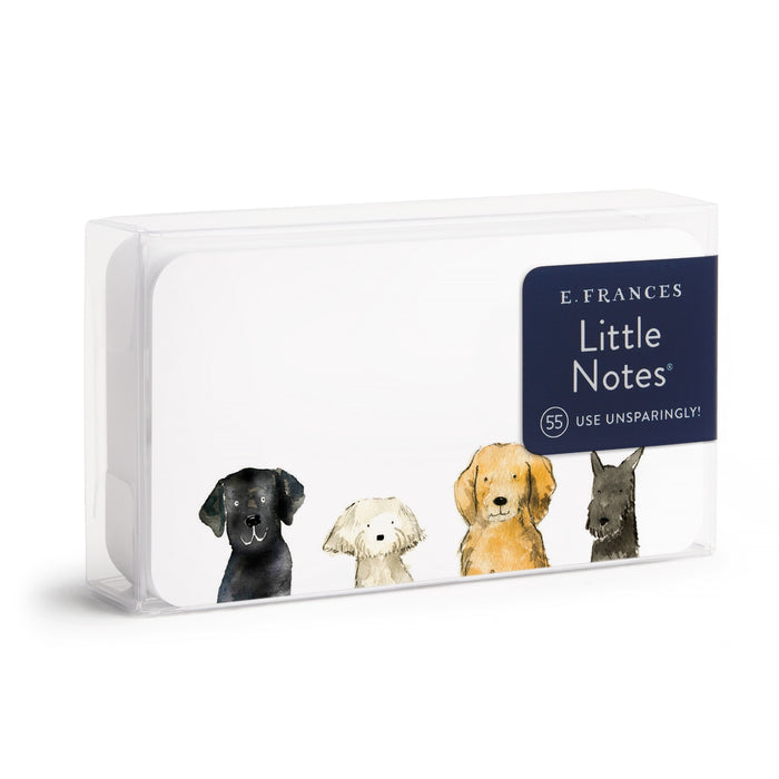 Pack of 'Little Notes' with dog illustrations on a white background.