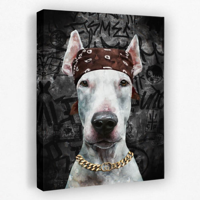 Dog in Bandana - Dog Canvas Wall Art
