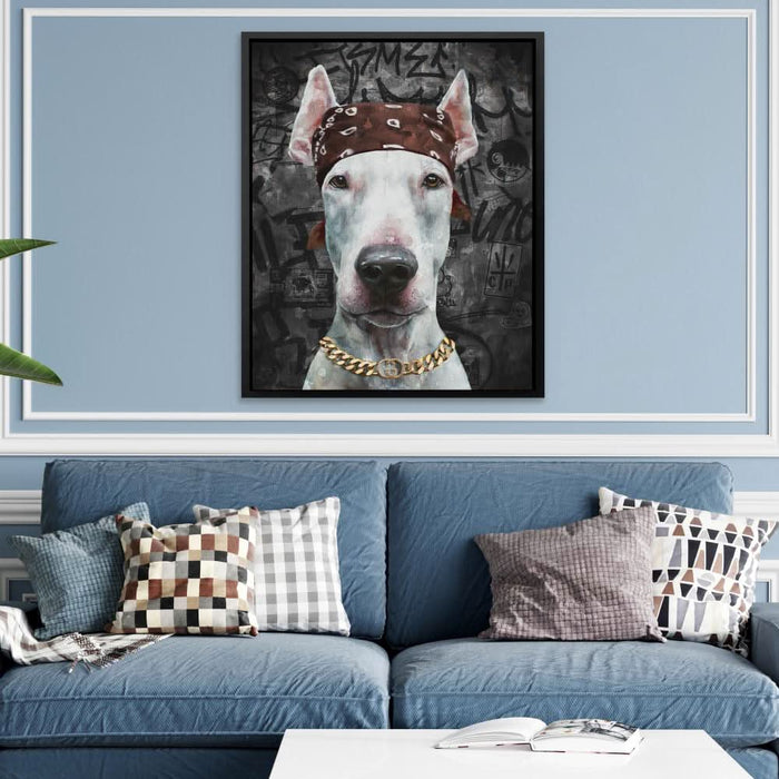 Dog in Bandana - Canvas Wall Art