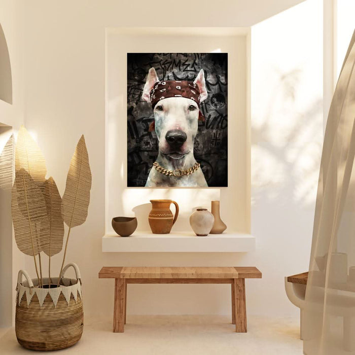 Dog in Bandana - Large Modern Canvas Print