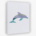Dolphin with Sunset Tones - Beach Canvas Wall Art