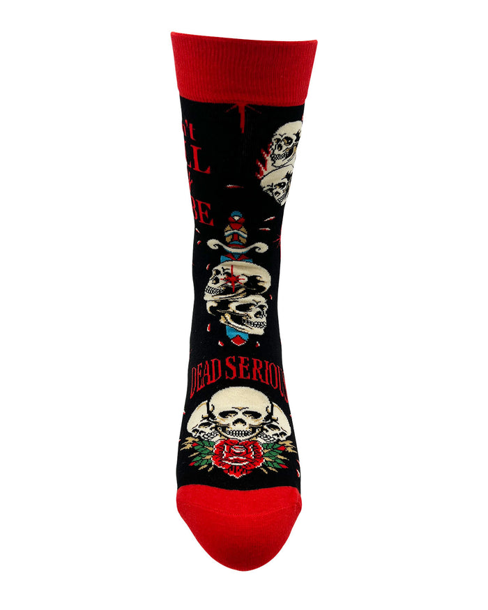 Dead Serious Men's Novelty Crew Socks